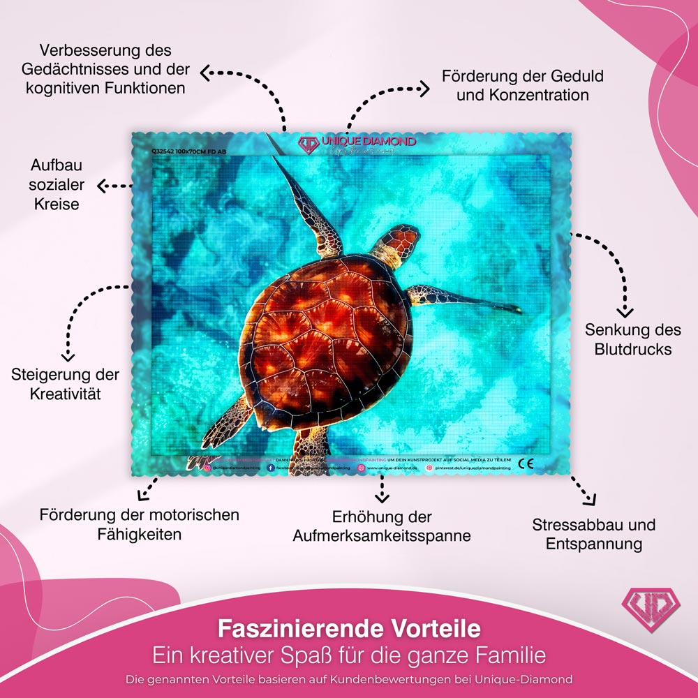 5D Diamond Painting – Ozean Schildkröte Unique-Diamond