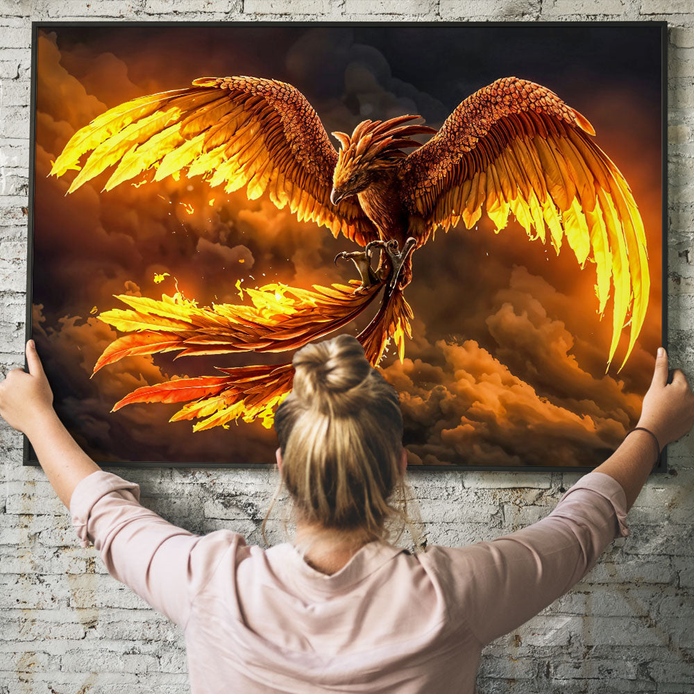 5D Diamond Painting – Phoenix in Flammen Unique-Diamond