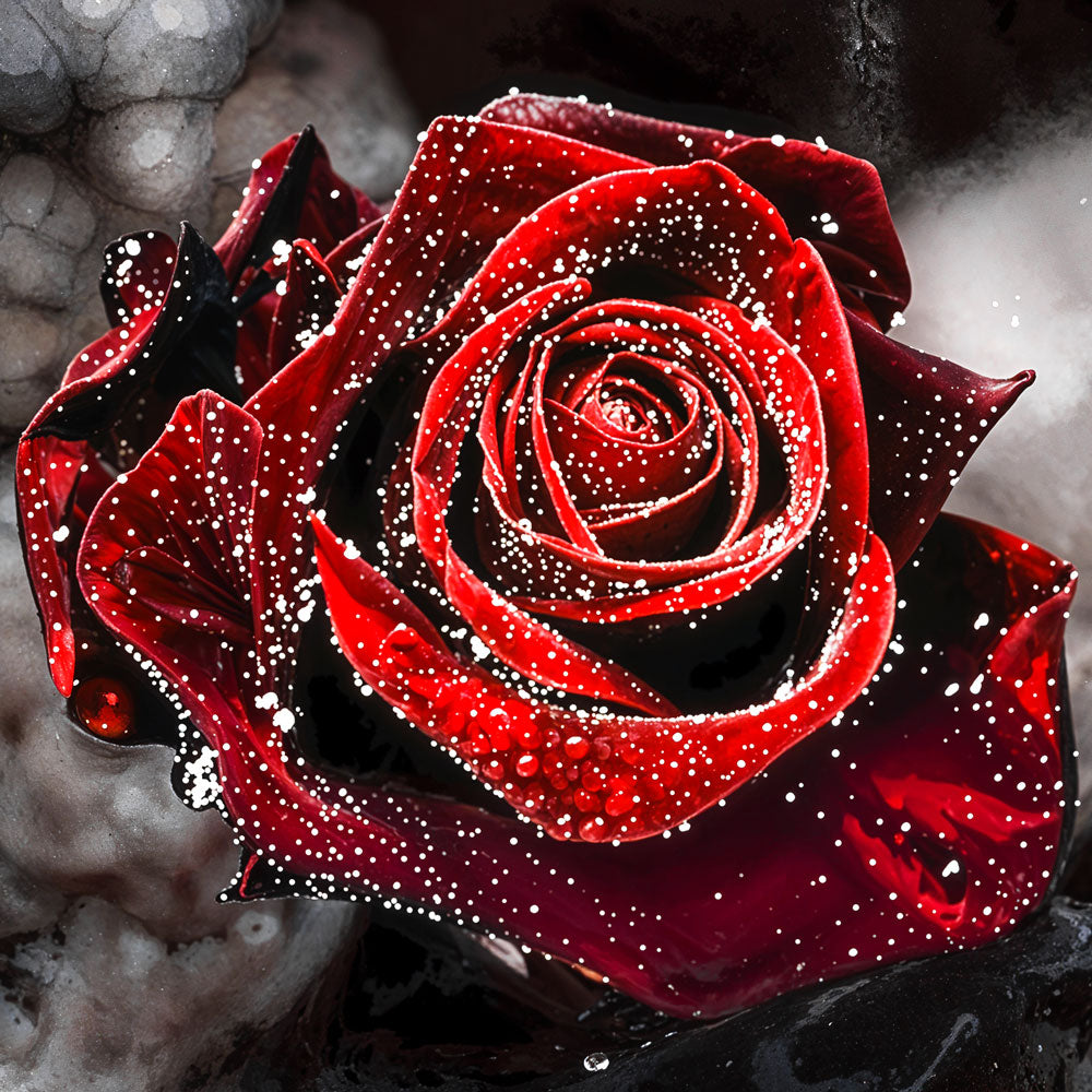 5D Diamond Painting – Rote Rose Unique-Diamond