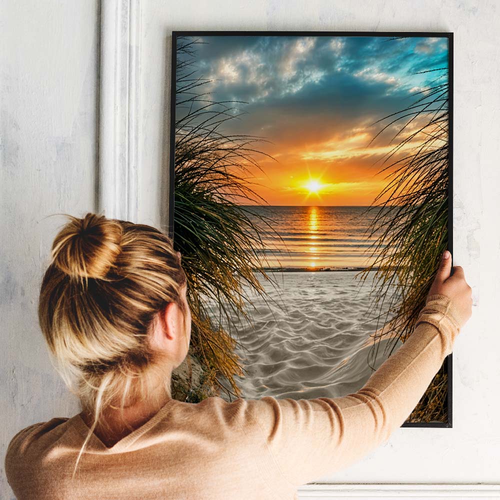 Aimorty 5D Diamond Painting Fai Da Te - Kit Quadro Con Diamanti (Tramonto)