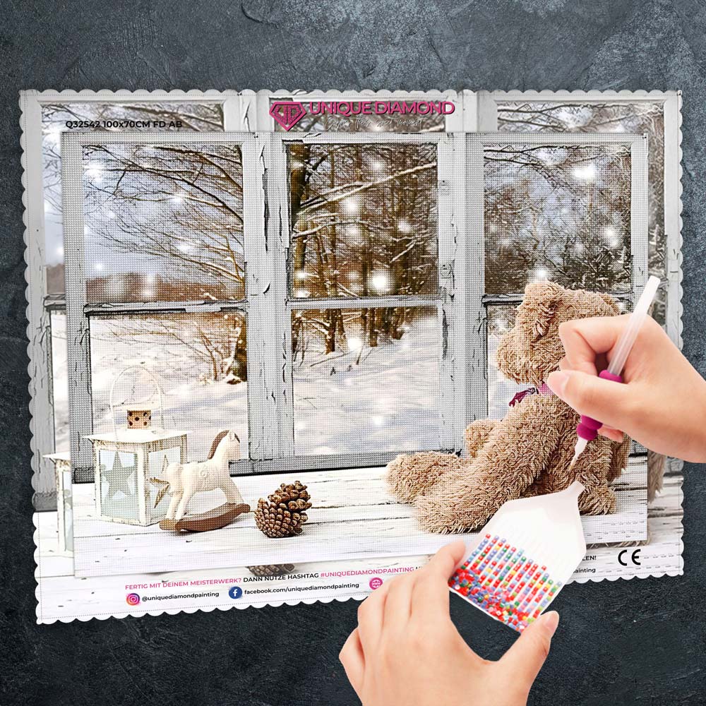 5D Diamond Painting – Teddybär Unique-Diamond