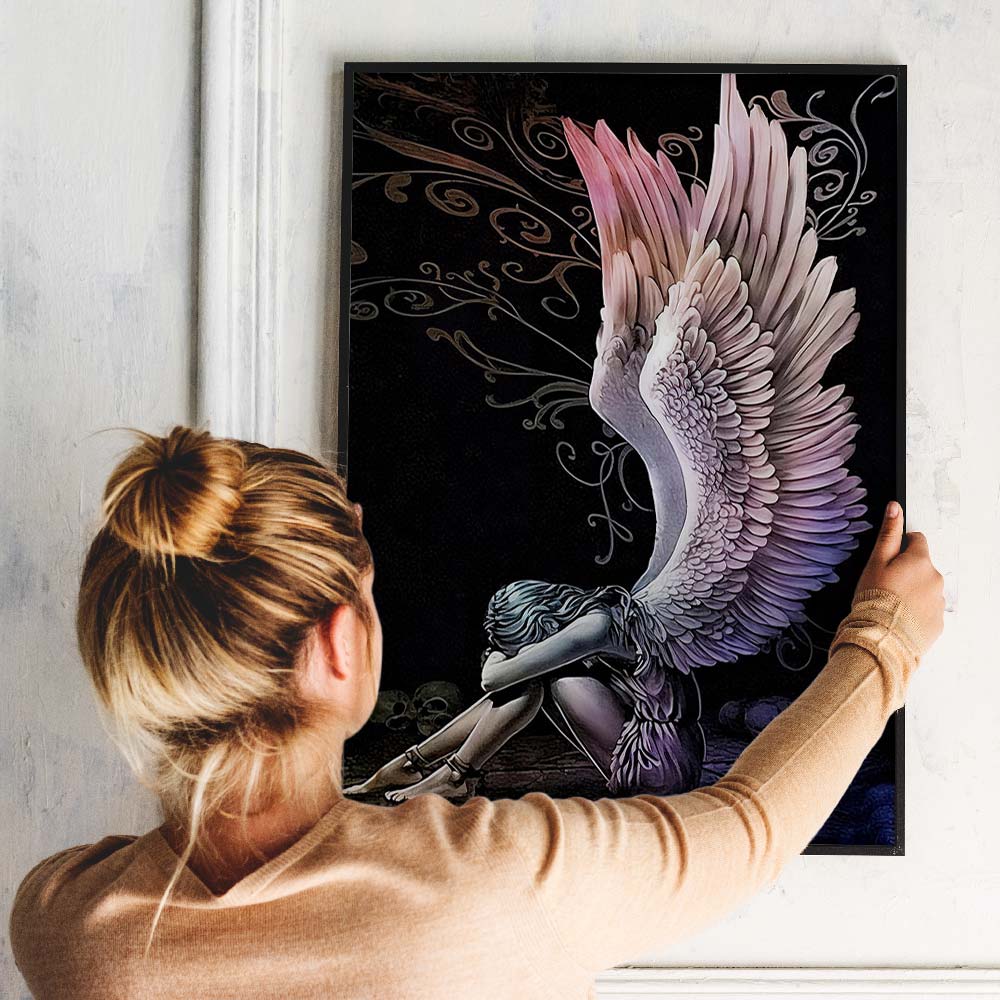 5D Diamond Painting – Trauriger Engel Unique-Diamond