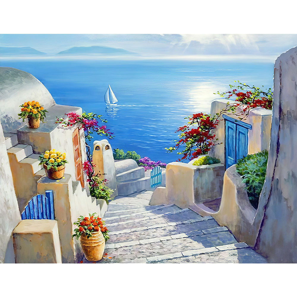 5D Diamond Painting Treppen zum Meer