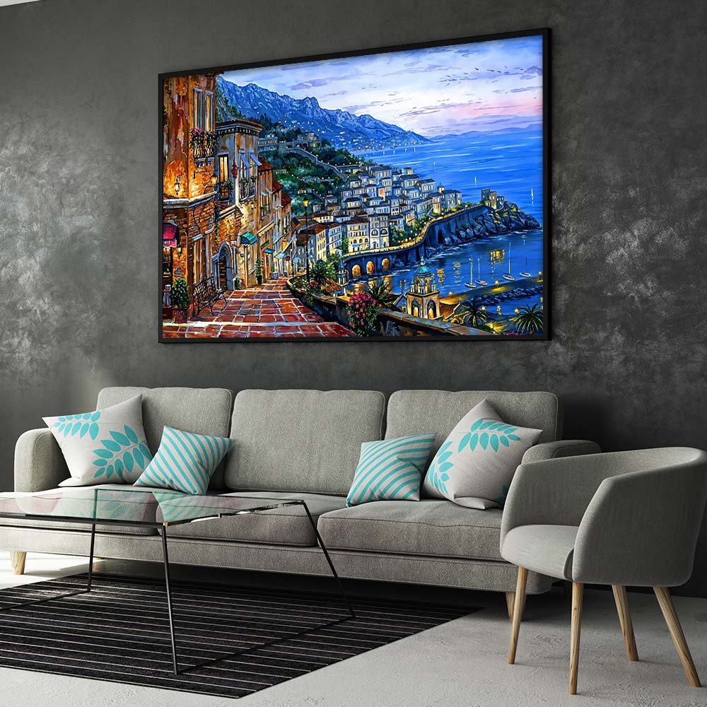 5D Diamond Painting – Weg entlang der Küste Unique-Diamond