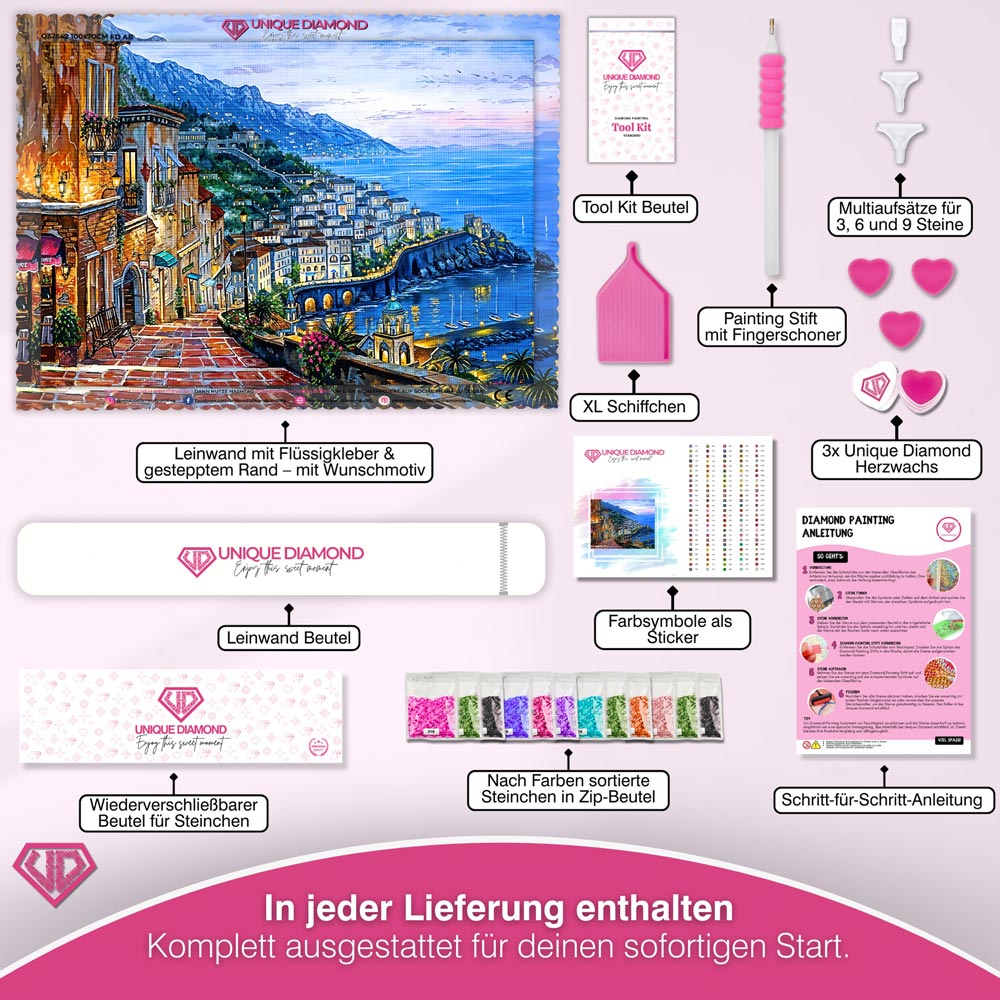 5D Diamond Painting – Weg entlang der Küste Unique-Diamond