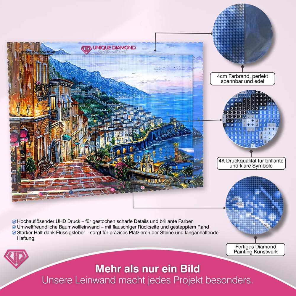 5D Diamond Painting – Weg entlang der Küste Unique-Diamond