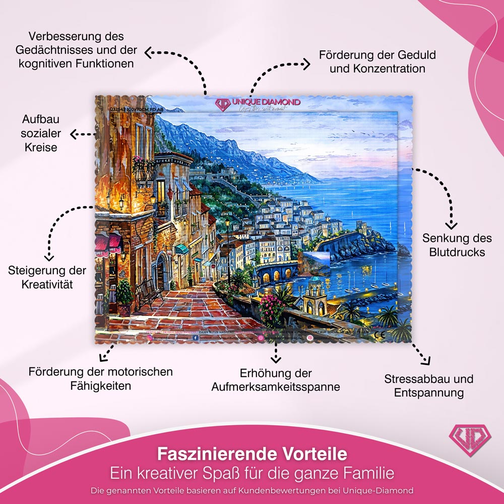 5D Diamond Painting – Weg entlang der Küste Unique-Diamond