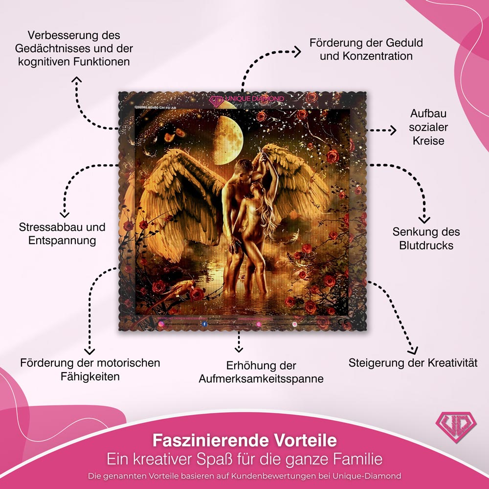 5D Diamond Painting – Zwei Engel Unique-Diamond