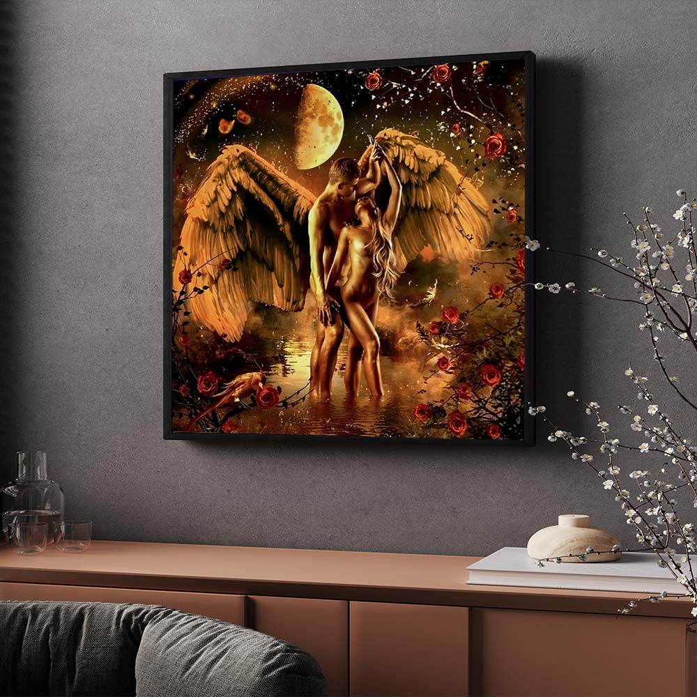 5D Diamond Painting – Zwei Engel Unique-Diamond