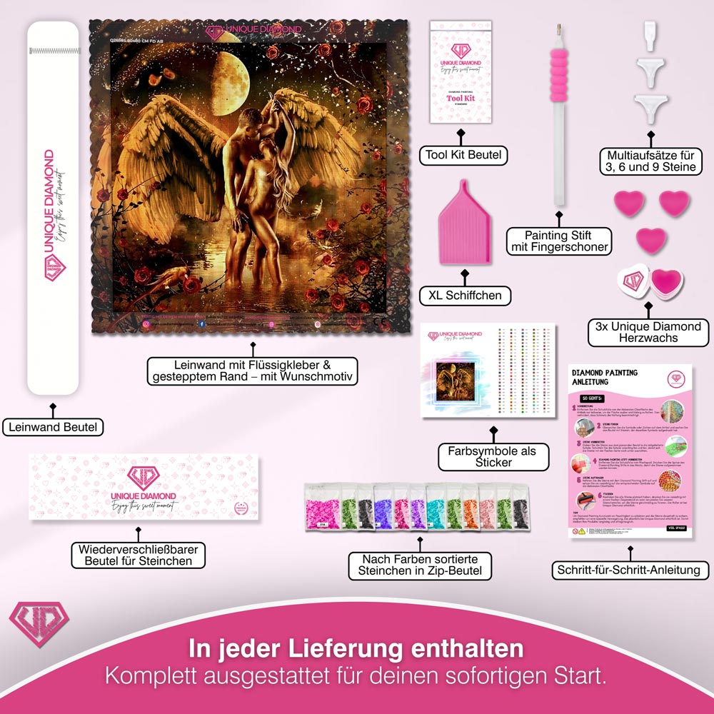 5D Diamond Painting – Zwei Engel Unique-Diamond