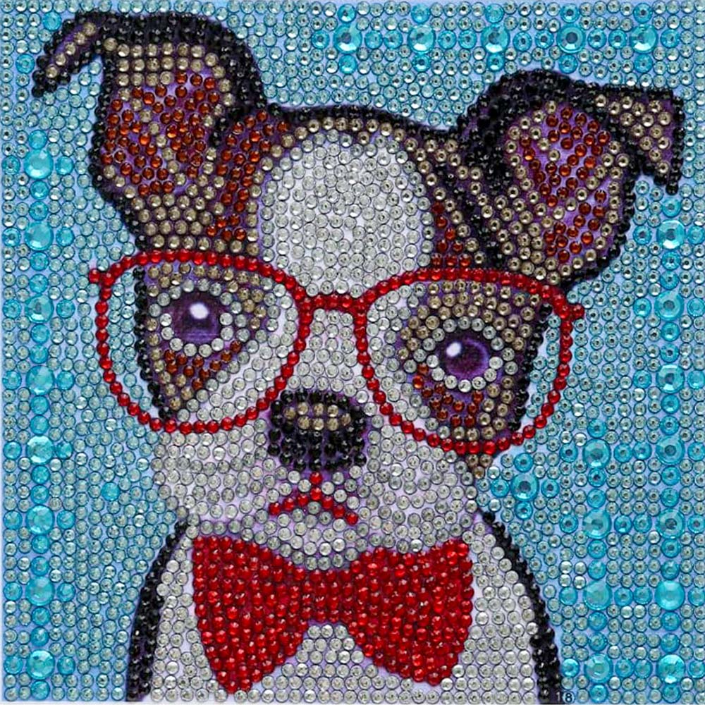 5D Kinder Diamond Painting Hund mit Bilderrahmen - Unique-Diamond