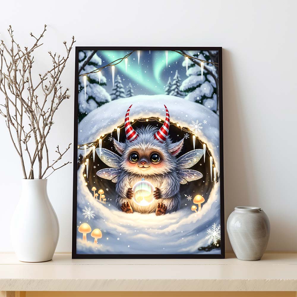 5D Diamond Painting – Lumino im Winterhügel