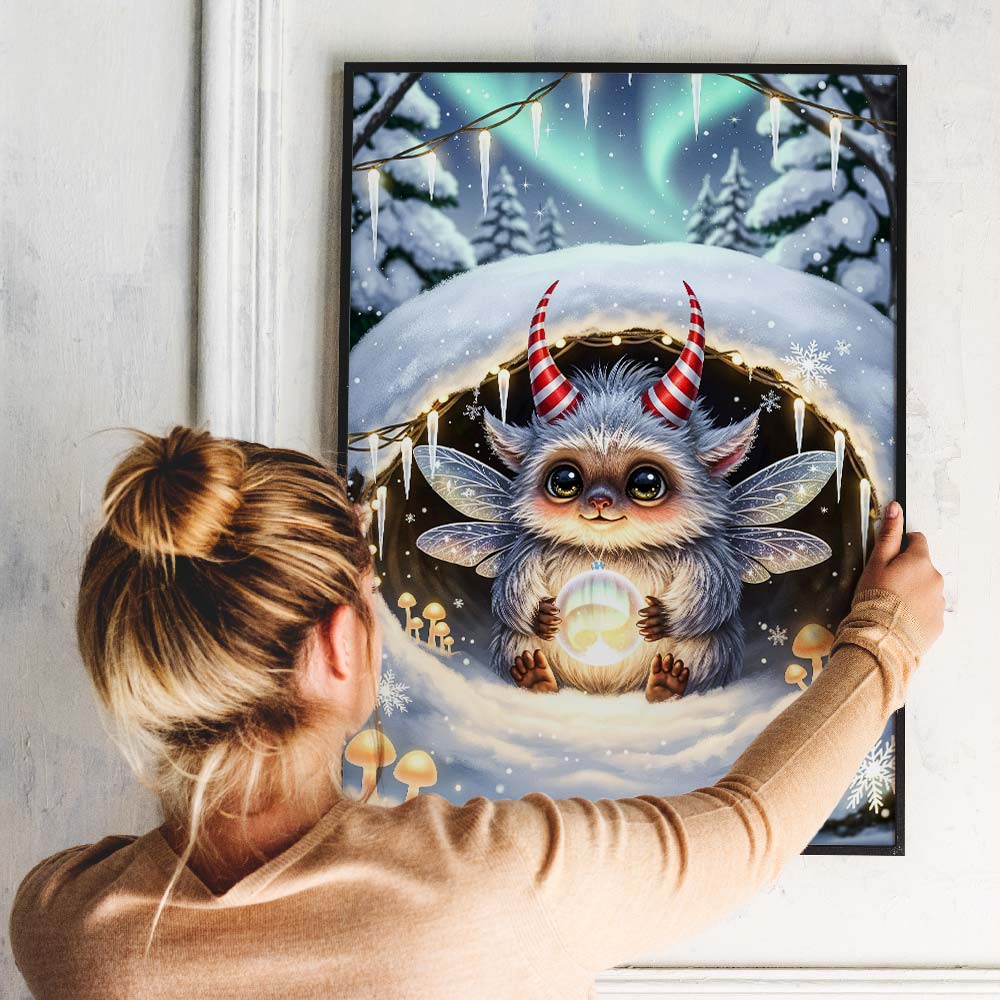 5D Diamond Painting – Lumino im Winterhügel