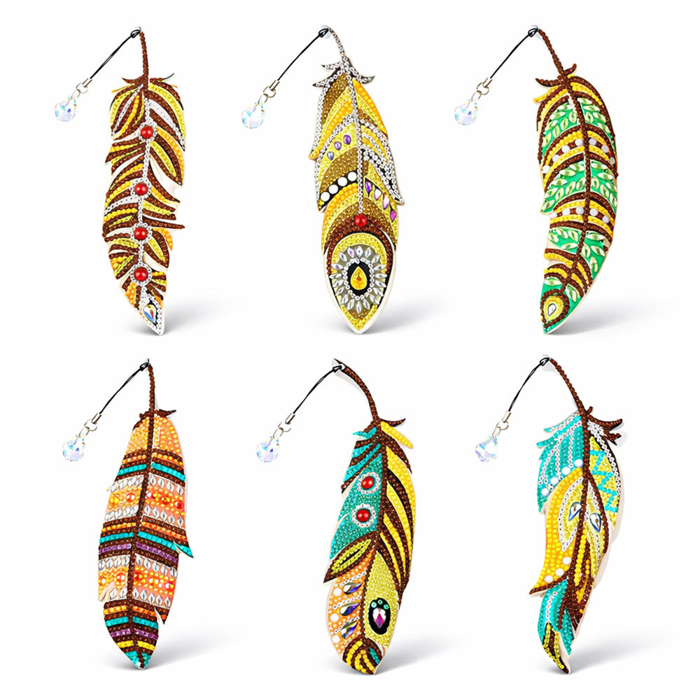 5D Diamond Painting Lesezeichen – Funkelnde Federträume