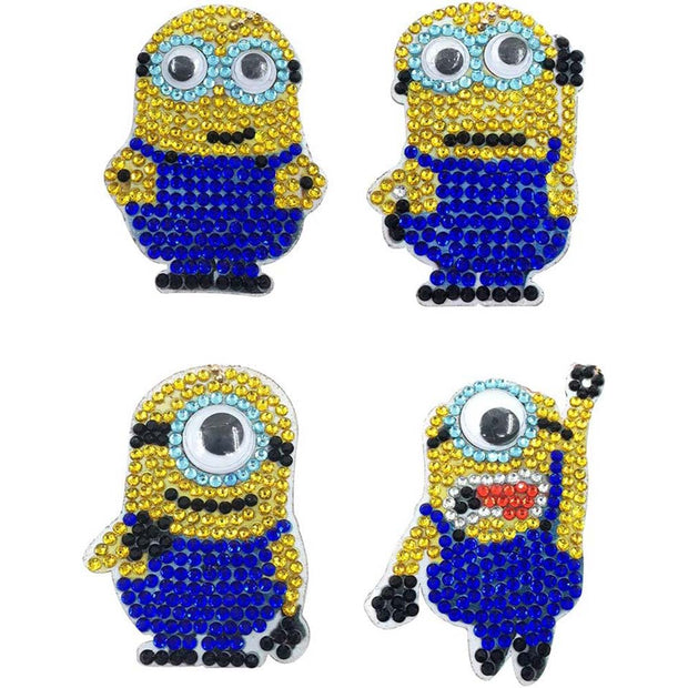 Diamond Painting Anhänger Minions 4st Set, Unique-Diamond