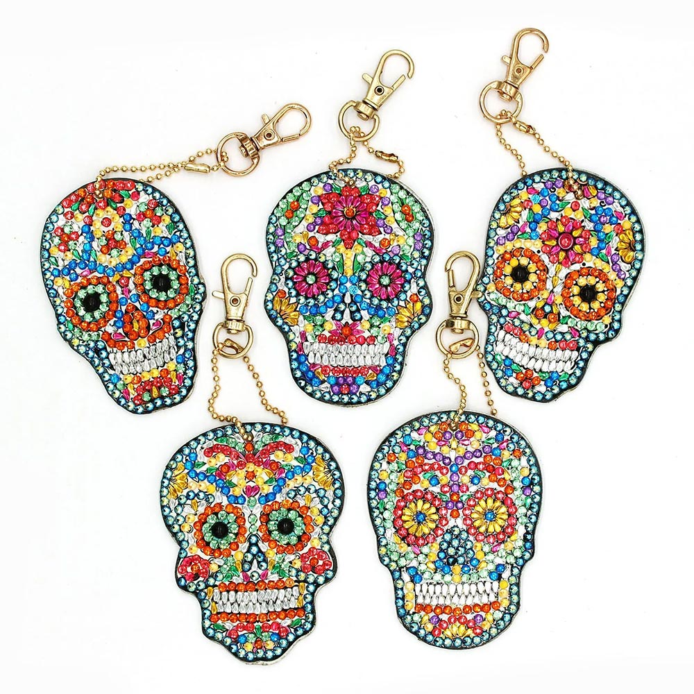 Diamond Painting Anhänger Skull 5st Set, Unique-Diamond