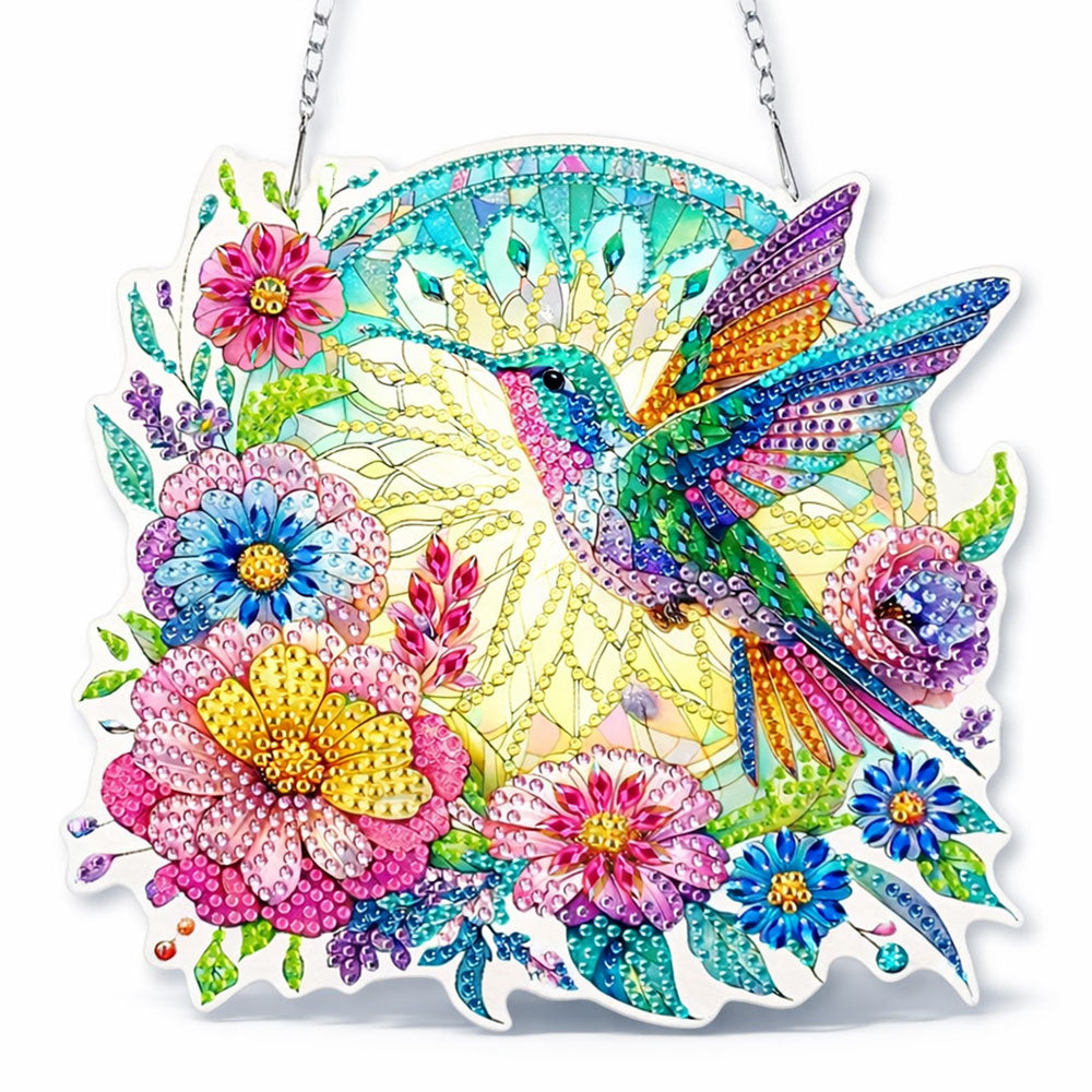 5D Diamond Painting Wandanhänger – Sonnenflug des Kolibris, Unique-Diamond