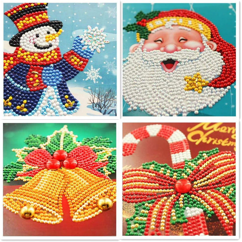 Diamond Painting Grußkarten Weihnachten 8 Stück Set 1, Unique-Diamond