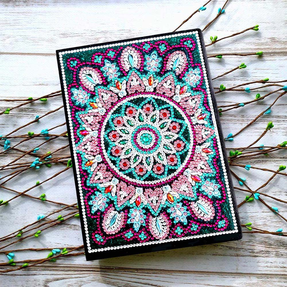 Diamond Painting Notizbuch Mandala, Unique-Diamond