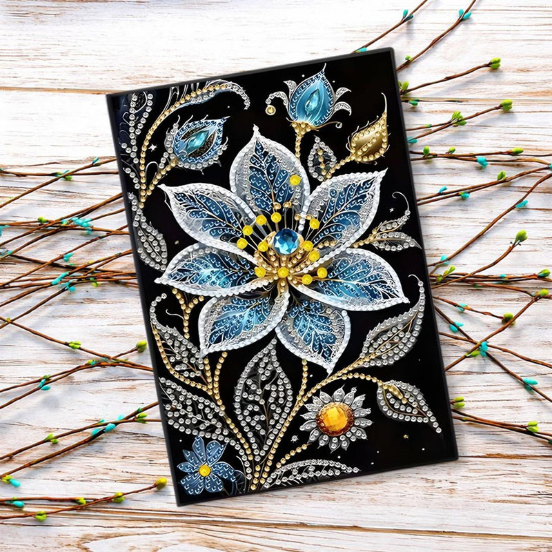 Diamond Painting Notizbuch – Azura Bloom, Unique-Diamond