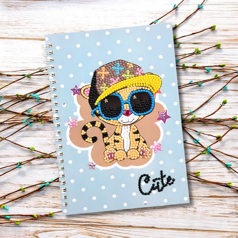 Diamond Painting Notizbuch Cute Cat, Unique-Diamond