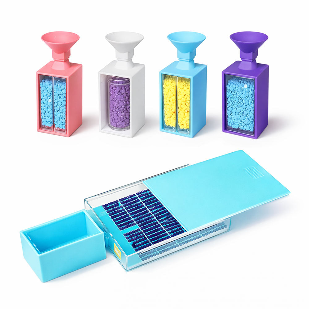 Diamond Painting Organisationsfächer und Trichter