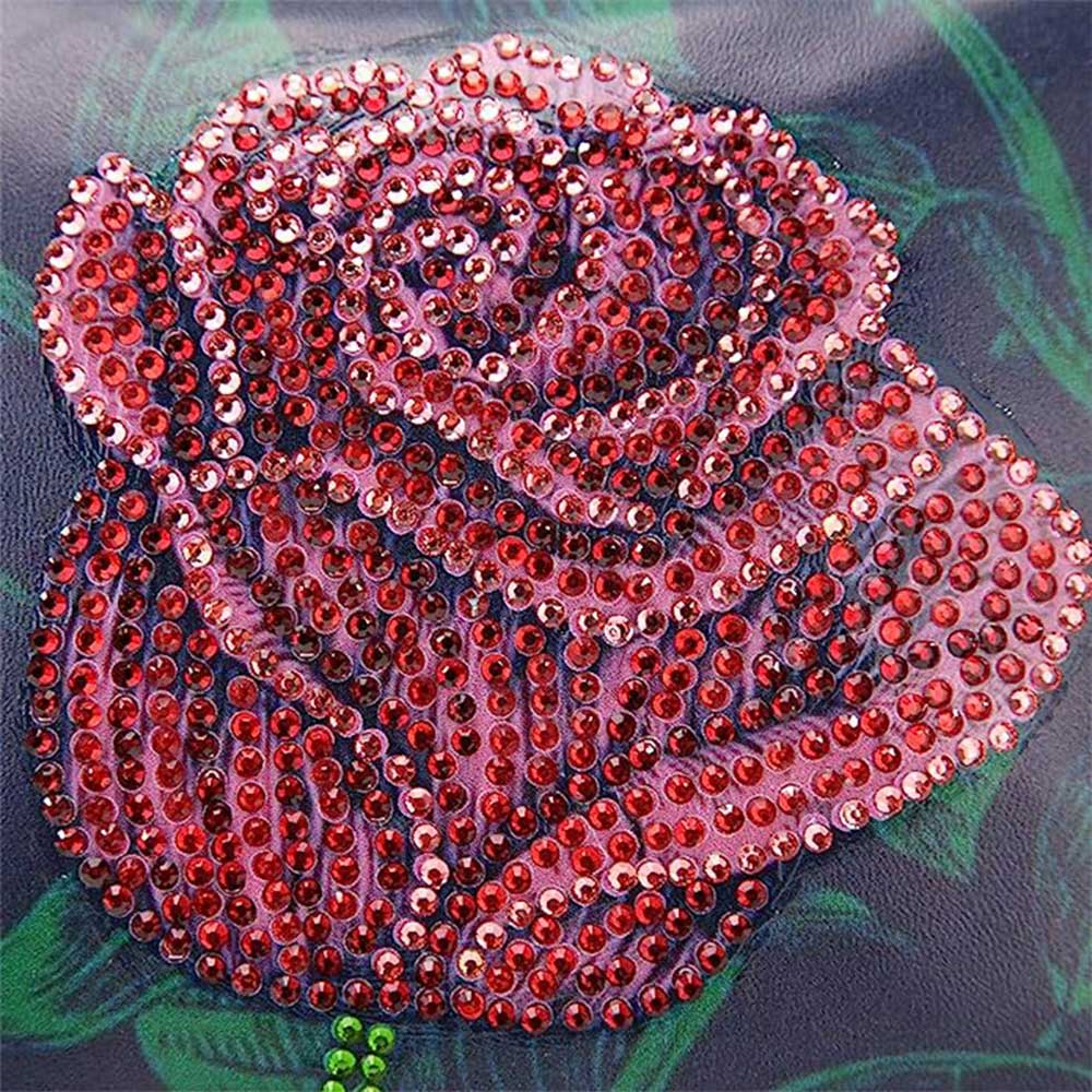 Diamond Painting Tasche Rote Rose, Unique-Diamond