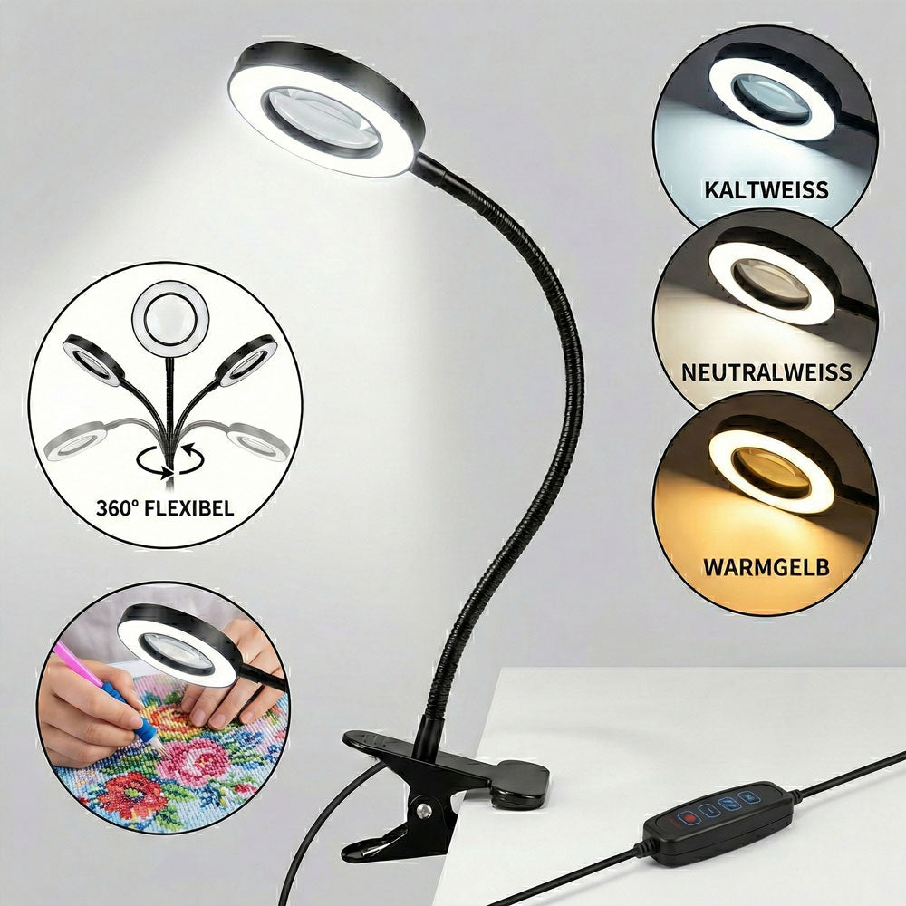 Diamond Painting Vergrößerungslupe mit LED-Lampe, Unique-Diamond