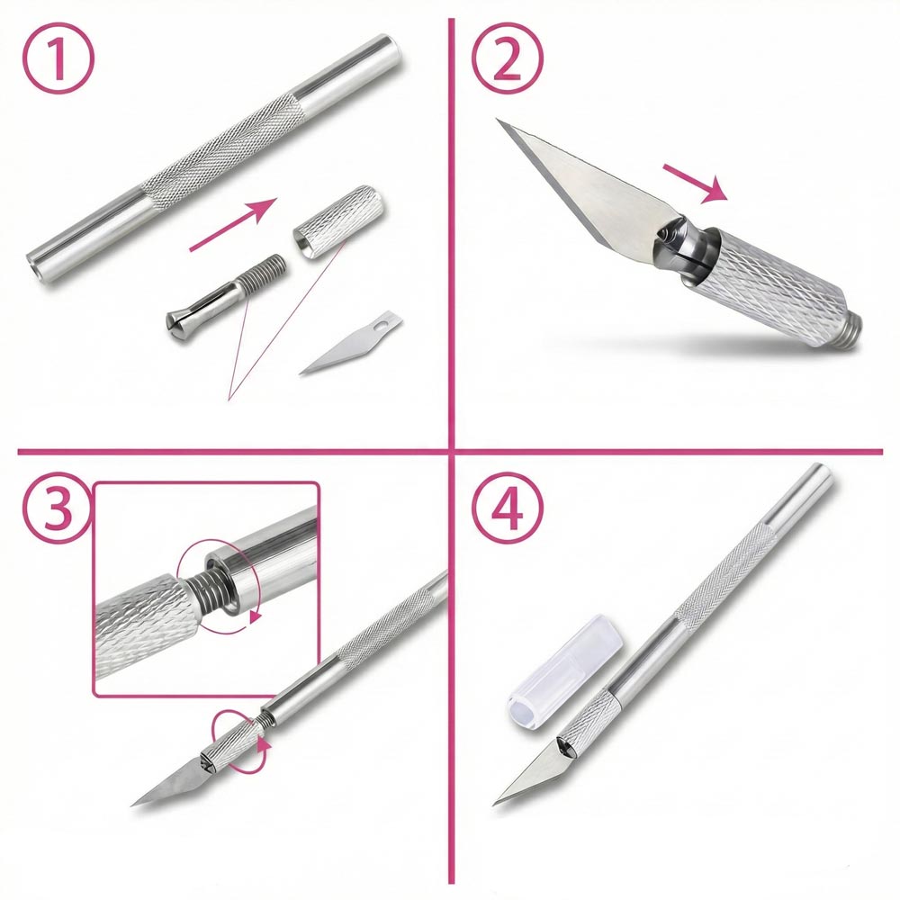 Diamond Painting – Präzisions-Skalpell mit Ersatzklingen