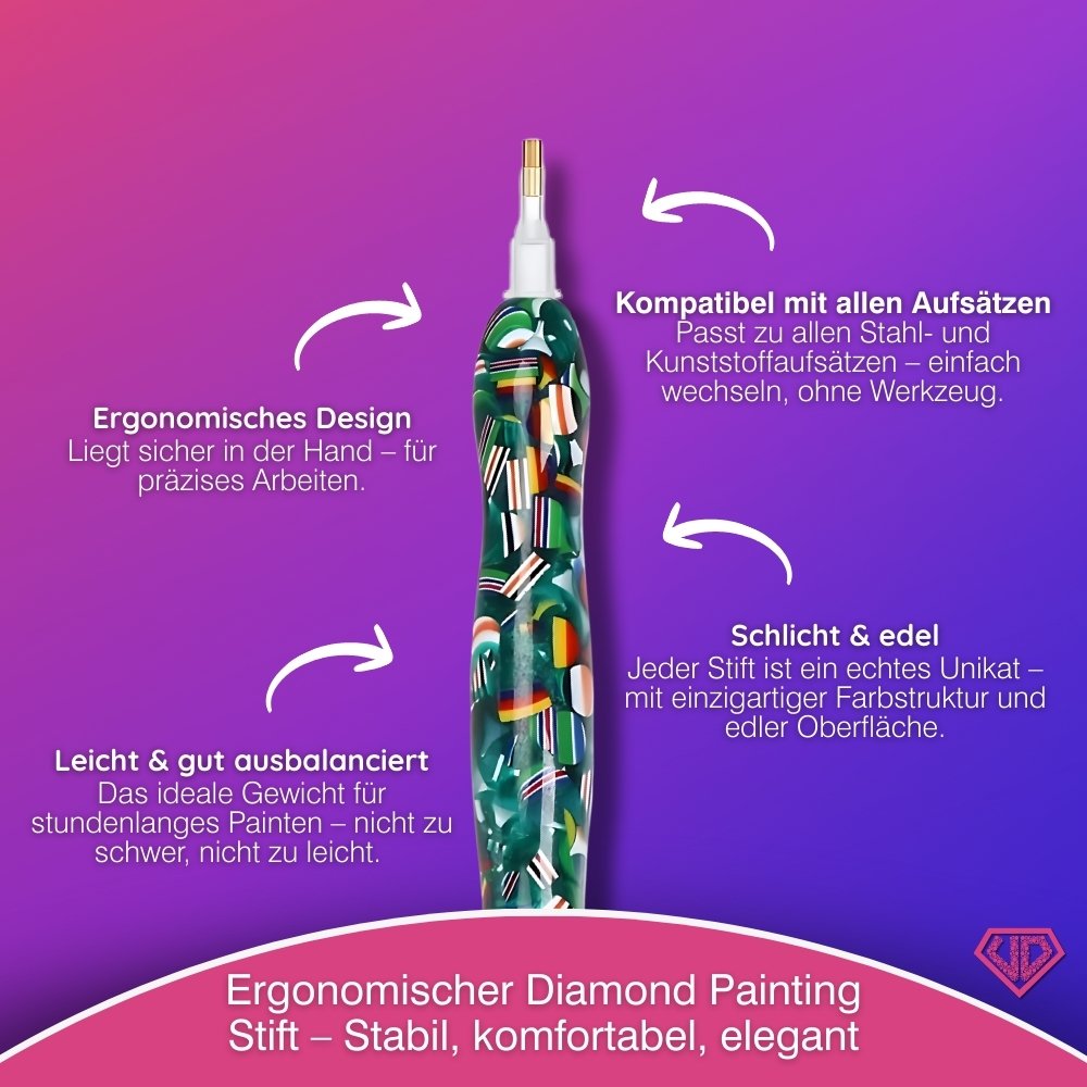 Diamond Painting Ergonomischer Premium-Stift – Confetti Jungle Unique-Diamond