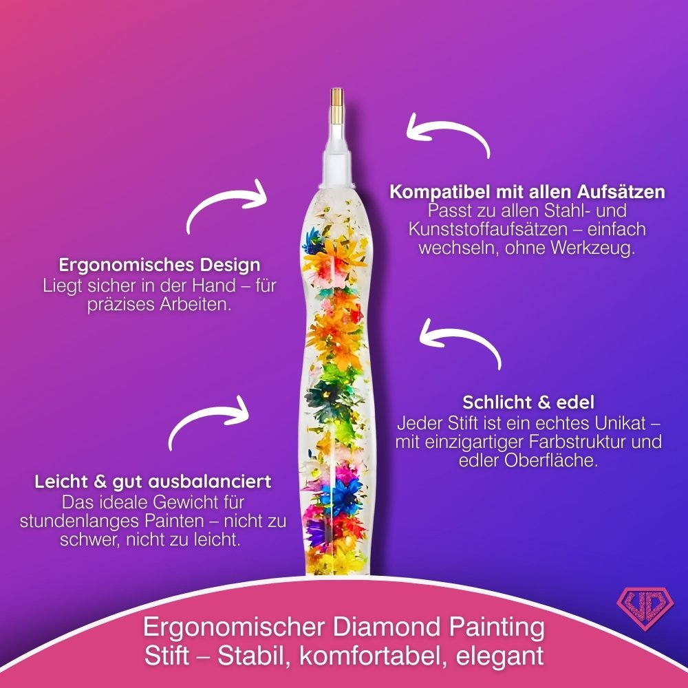 Diamond Painting Ergonomischer Premium-Stift – Blossom Parade Unique-Diamond