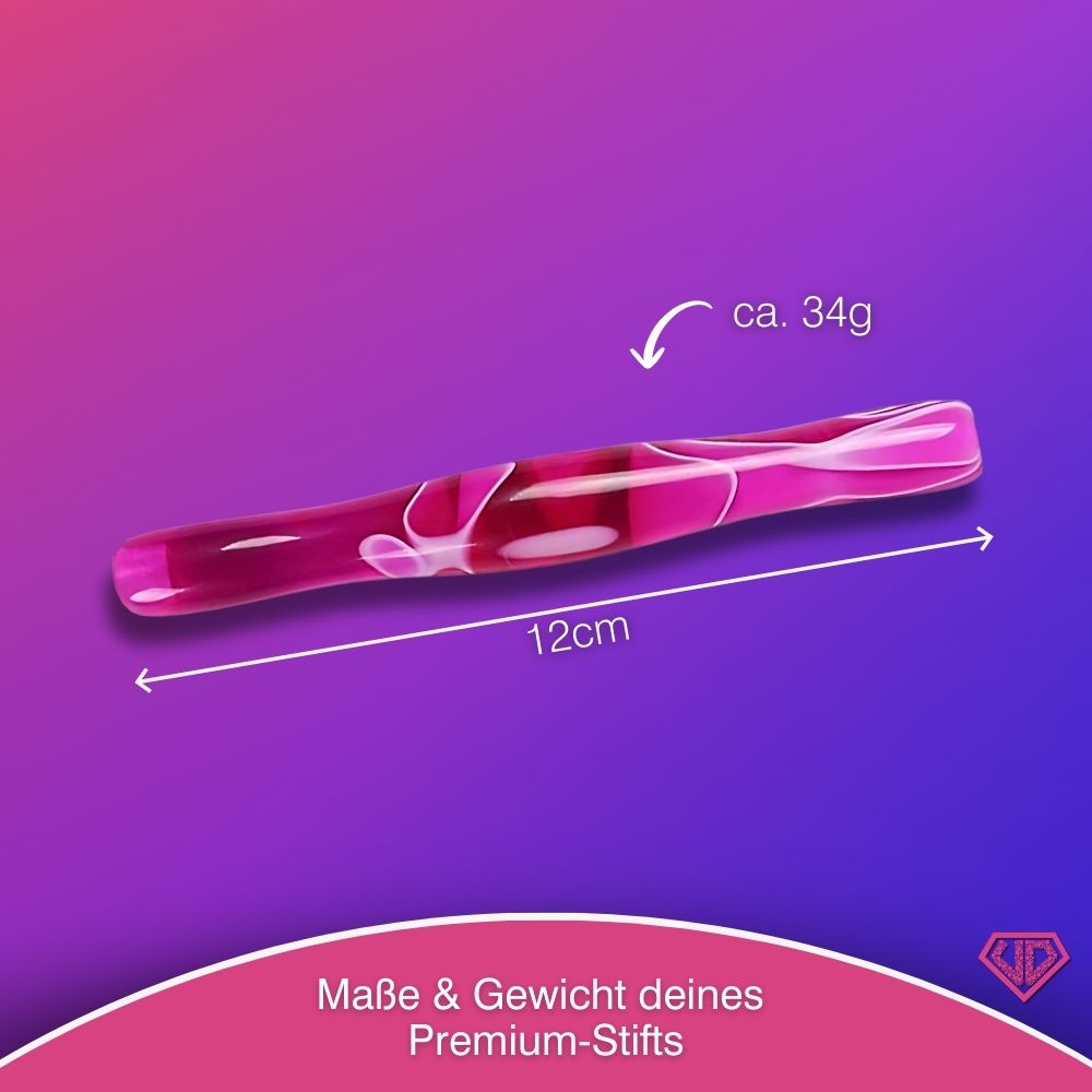 Diamond Painting Ergonomischer Premium-Stift – Pink Flame Wave Unique-Diamond