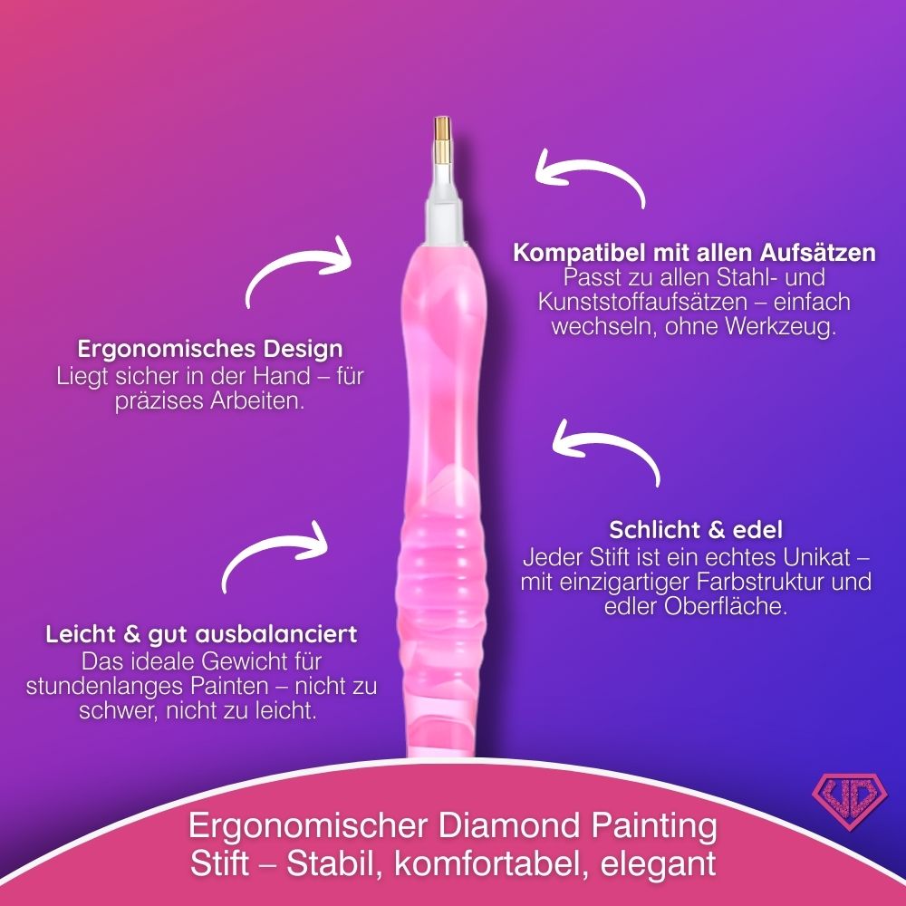 Diamond Painting Ergonomischer Premium-Stift – Candy Glow Unique-Diamond