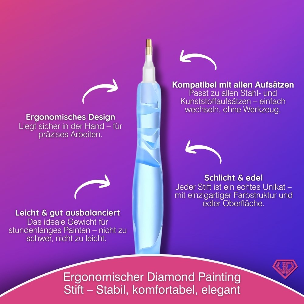 Diamond Painting Ergonomischer Premium-Stift – Arctic Blue Unique-Diamond
