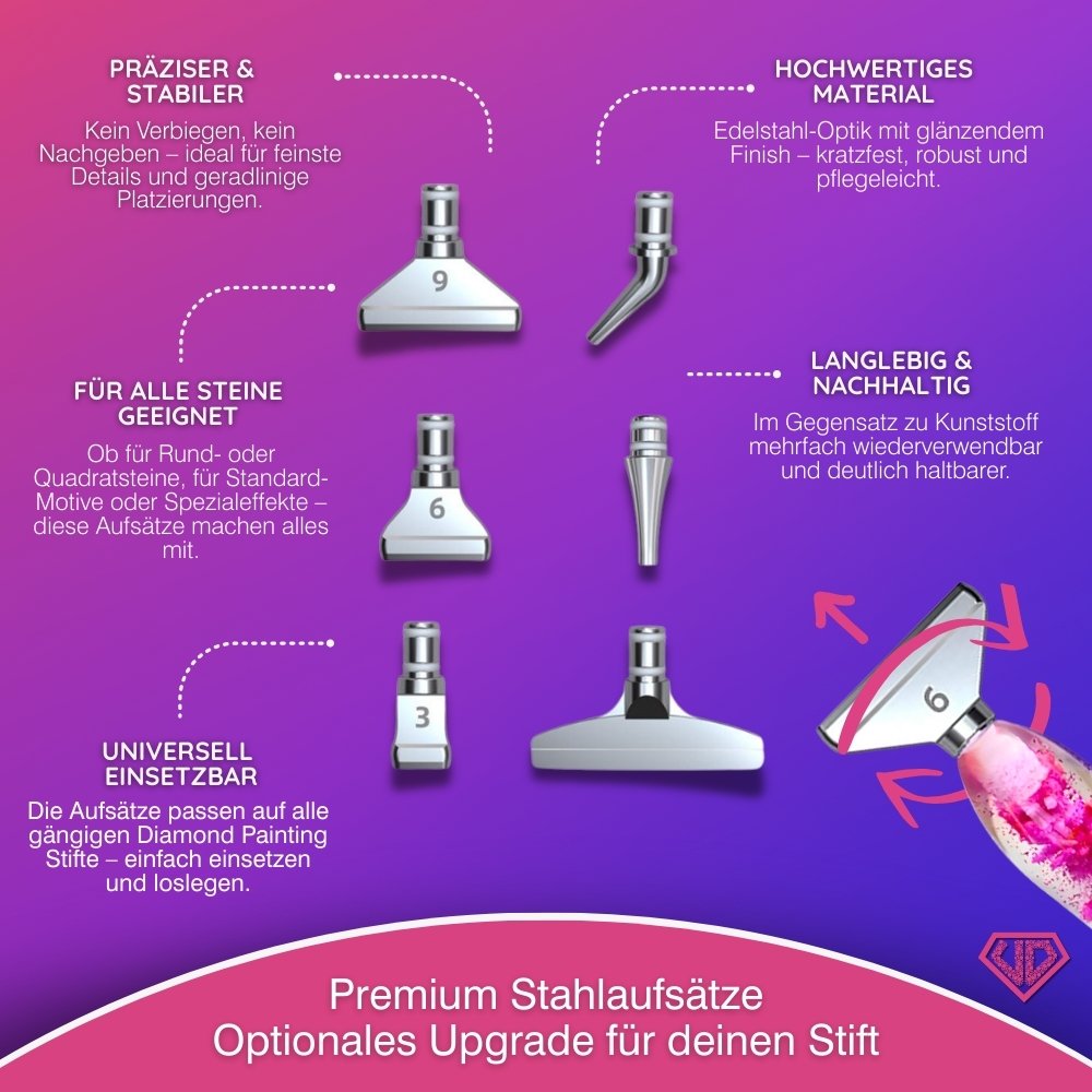 Diamond Painting Ergonomischer Premium-Stift – Pink Blossom Unique-Diamond