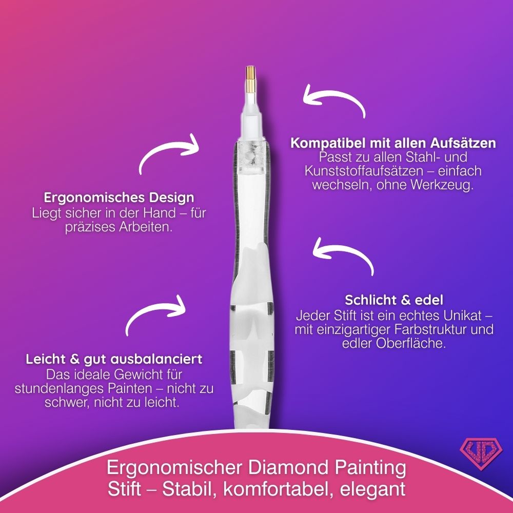 Diamond Painting Ergonomischer Premium-Stift – Crystal Frost Unique-Diamond