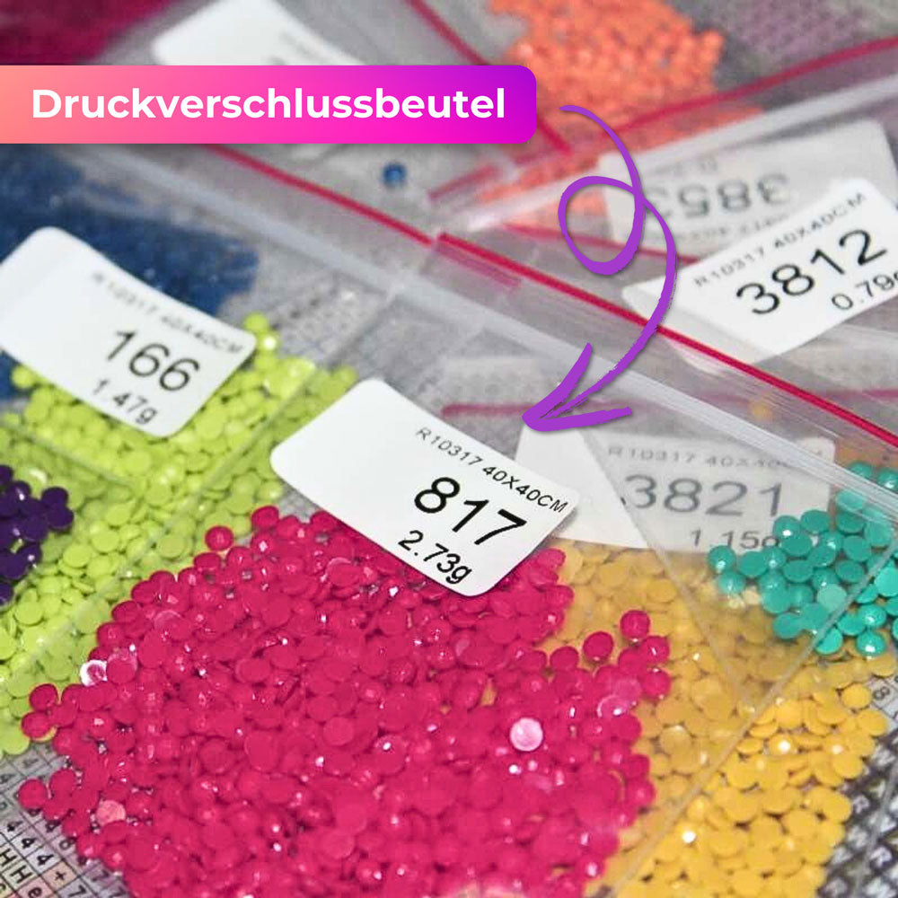 5D Diamond Painting AB Steine – Mystische Blütenträume mit 100 Farben