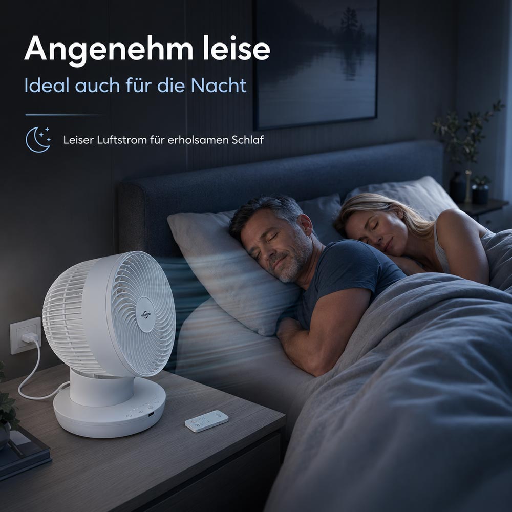 VIFLYKOO / ROVLAK Luftzirkulationsventilator – 3 Stufen, Timer & Fernbedienung | LF1