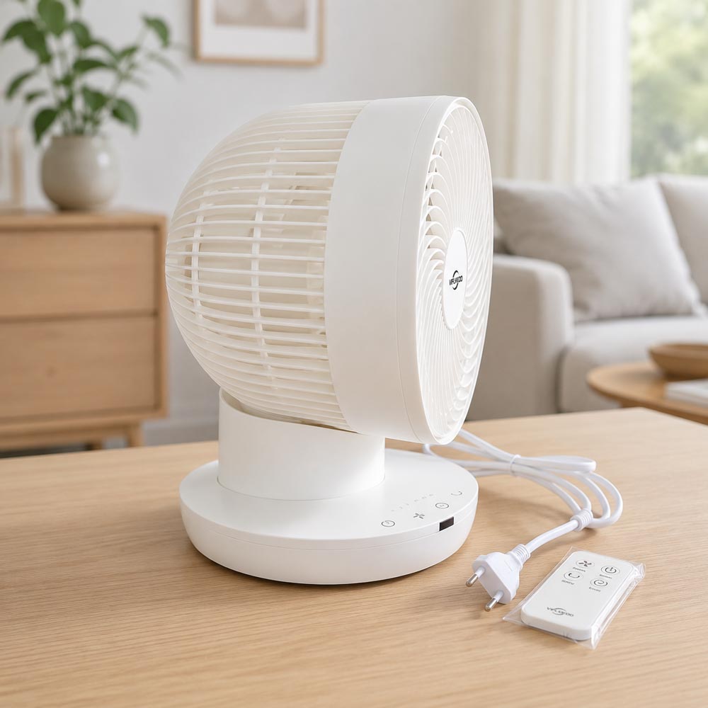 VIFLYKOO / ROVLAK Luftzirkulationsventilator – 3 Stufen, Timer & Fernbedienung | LF1