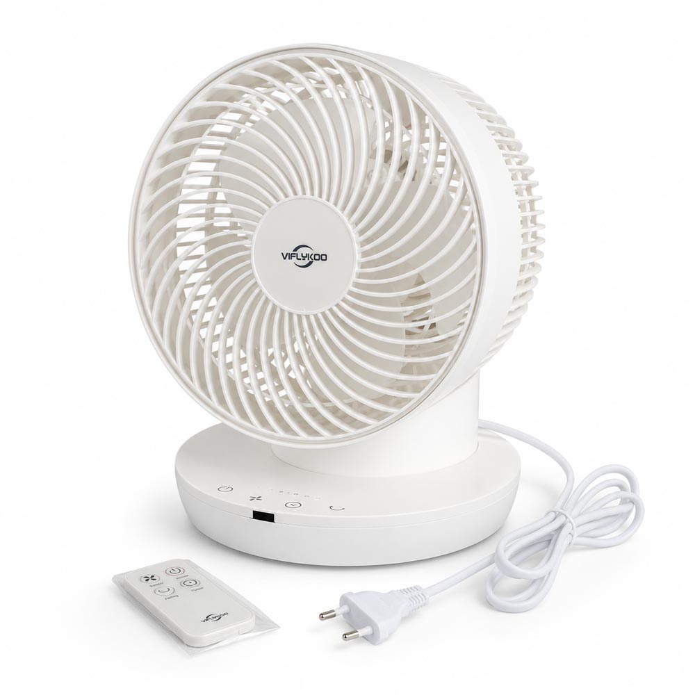 VIFLYKOO / ROVLAK Luftzirkulationsventilator – 3 Stufen, Timer & Fernbedienung | LF1