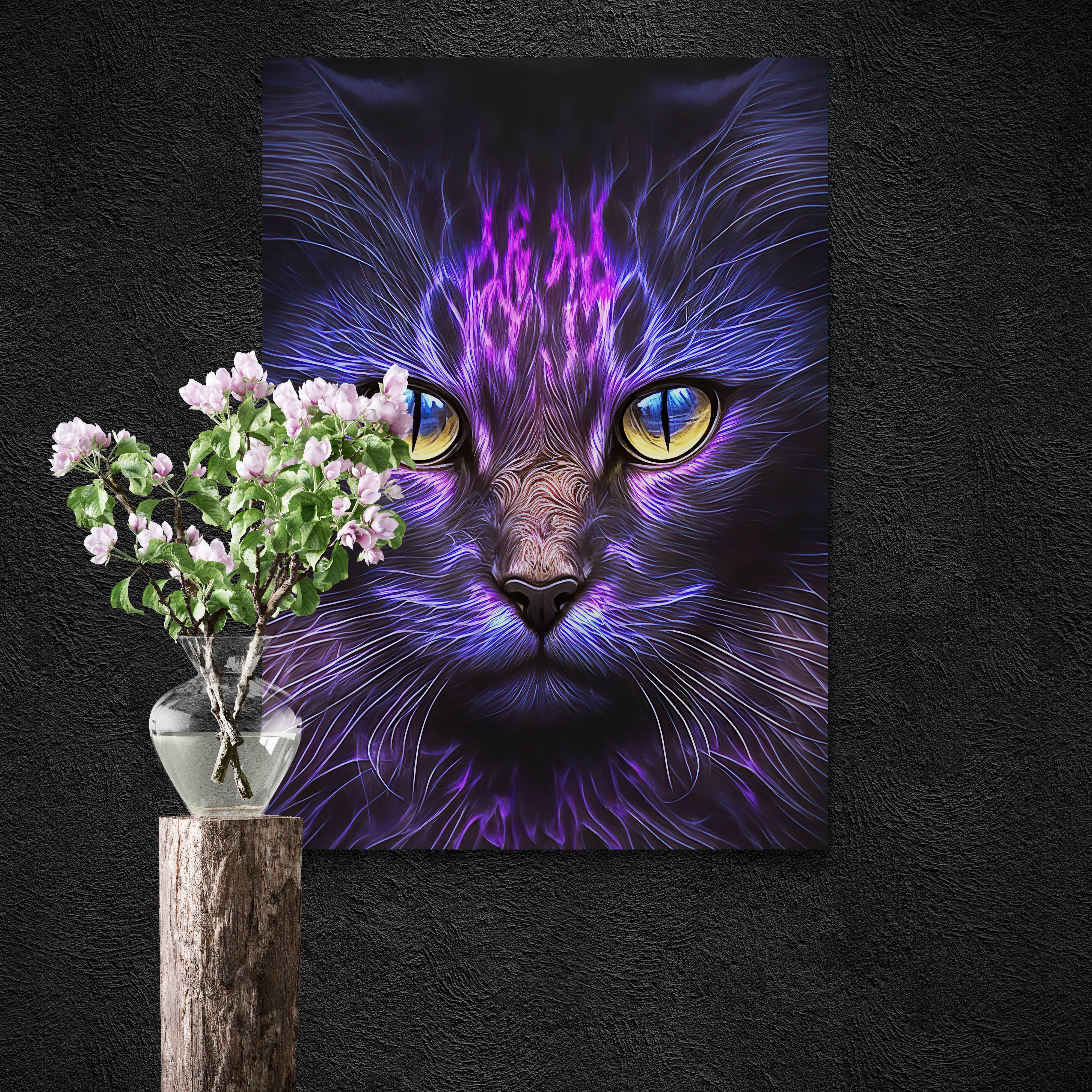 5D Diamond Painting AB Steine Magic Cat, Unique-Diamond