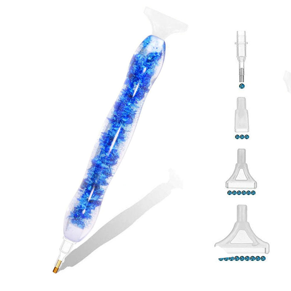 Diamond Painting Ergonomischer Premium Stift Blaue Blumen 5 Varianten, Unique-Diamond