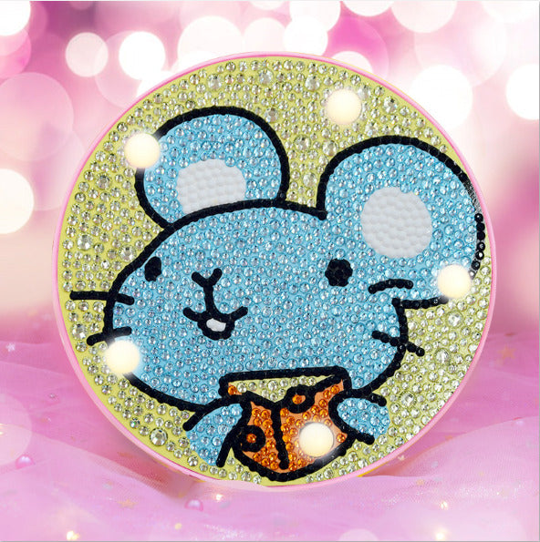 Diamond Painting LED Lampe Maus, Unique-Diamond