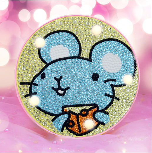Diamond Painting LED Lampe Maus, Unique-Diamond