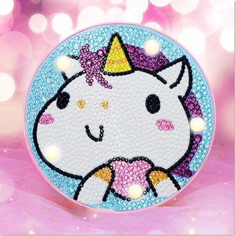 Diamond Painting LED Lampe Einhorn