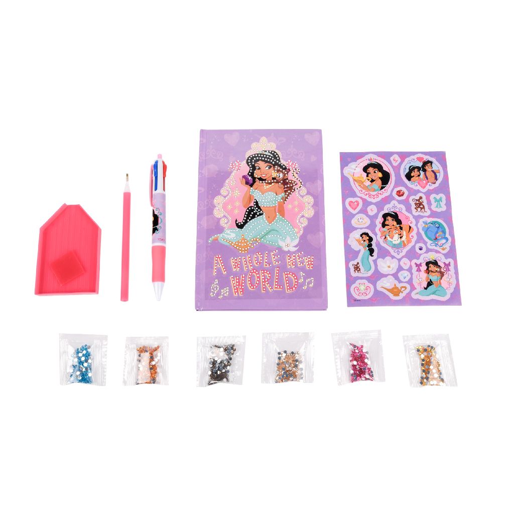 Diamond Painting Disney Tagebuch mit Sticker Jasmin