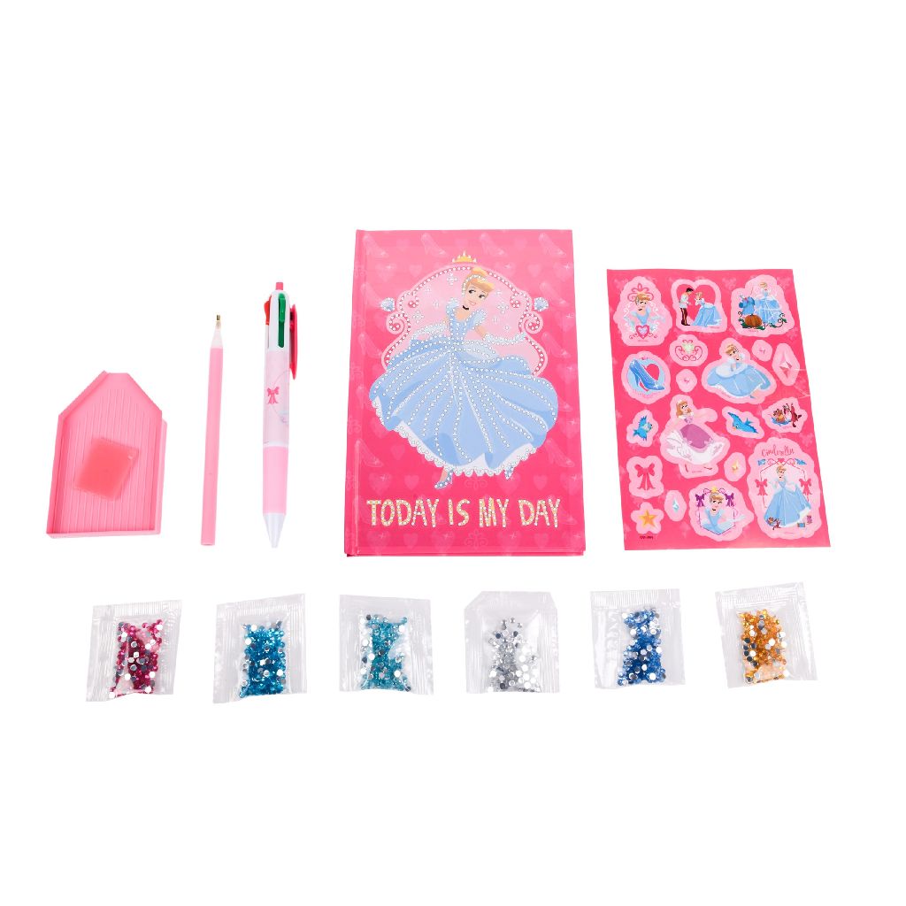 Diamond Painting Disney Tagebuch mit Sticker Princess