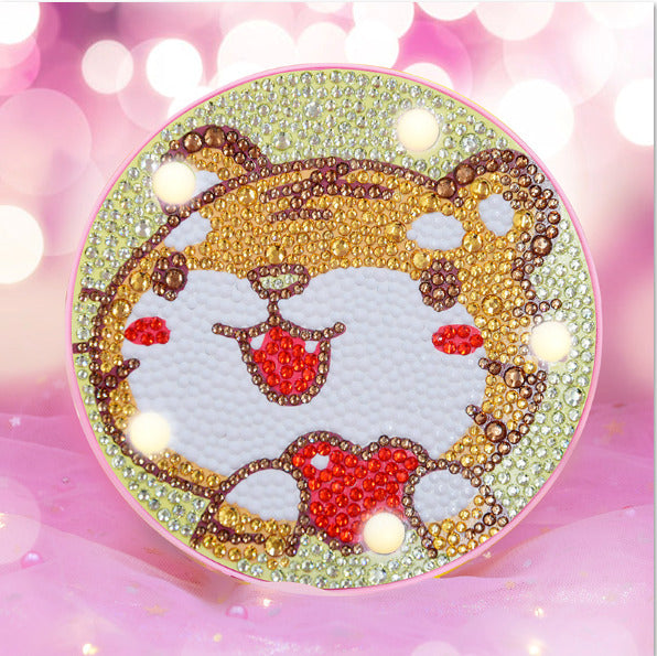 Diamond Painting Kinder LED Leuchte Tiger - Unique-Diamond