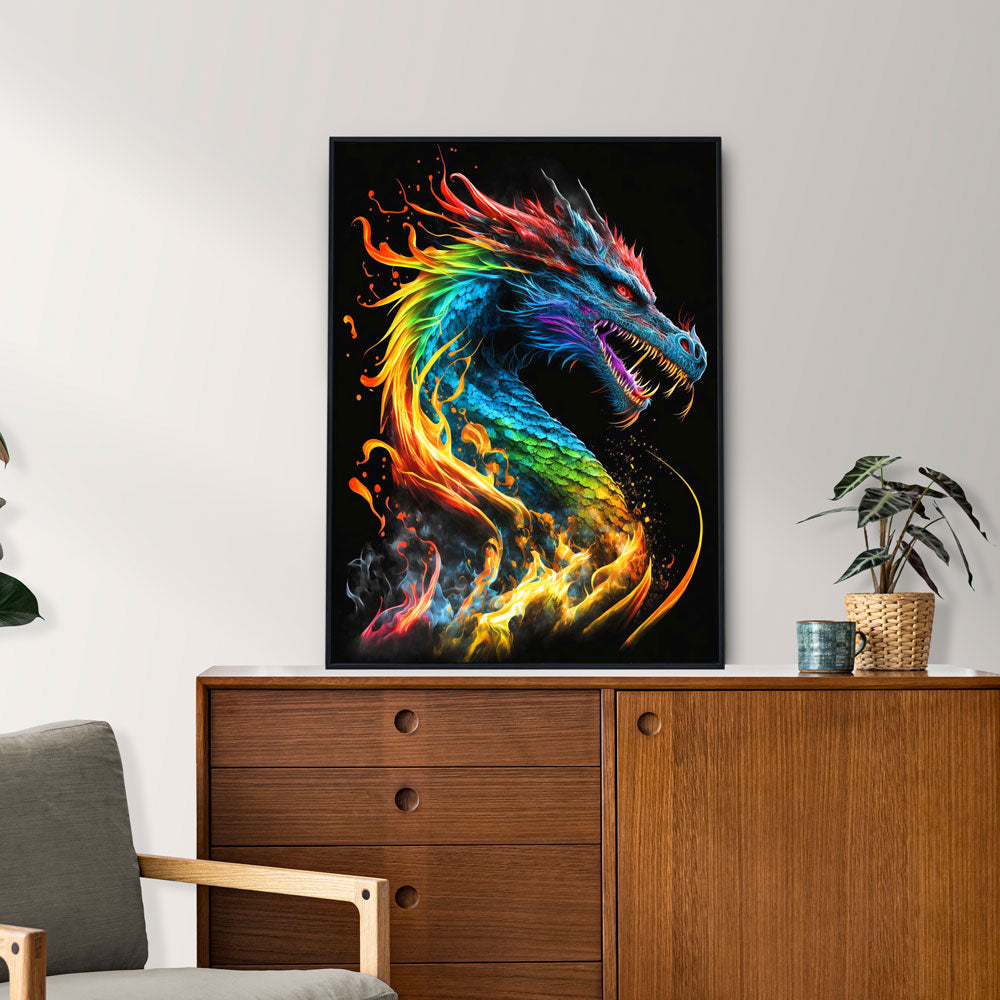 5D Diamond Painting AB Steine Dragon, Unique-Diamond