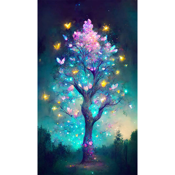 5D Diamond Painting XXL AB Steine Fantasy Tree, Unique-Diamond